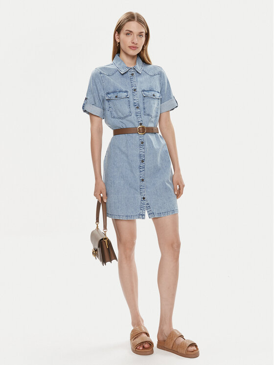 Noisy May Noisy May Sukienka jeansowa New Signe 27030041 Niebieski Loose Fit