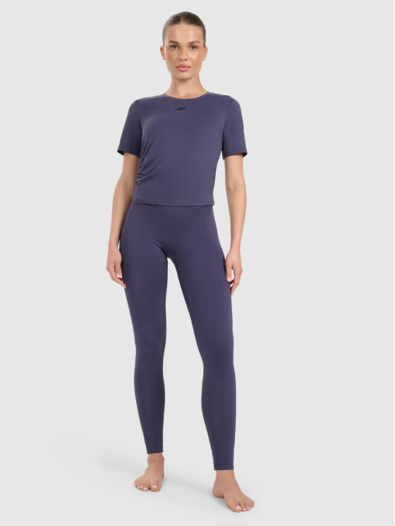 4F 4F Koszulka techniczna YOGA Granatowy Slim Fit