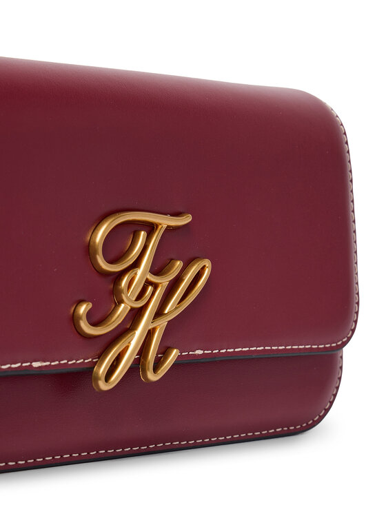 Tommy Hilfiger Tommy Hilfiger Kabelka Th Script Flap Crossover AW0AW18399 Bordová