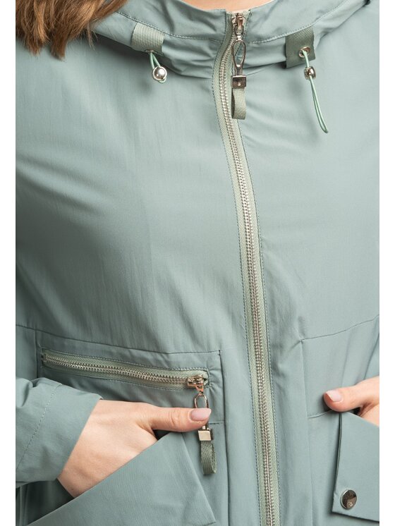 Perso Perso Kurtka damska BLE231619F Khaki Regular Fit