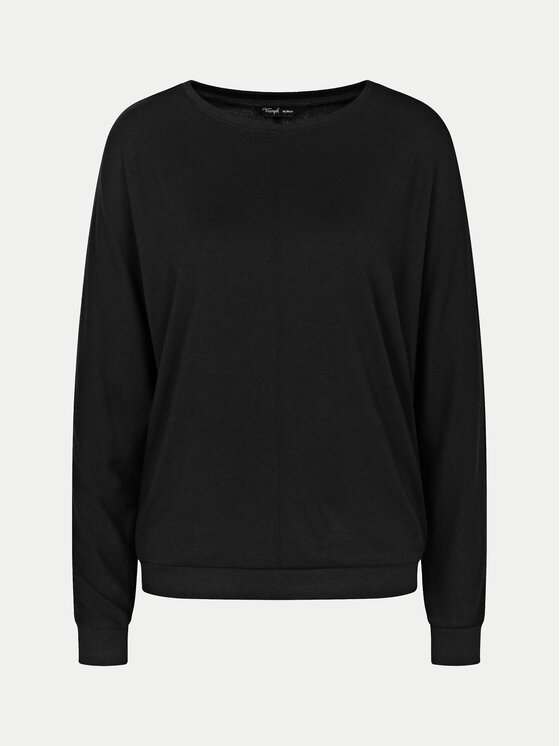 Triumph Triumph Pižamos marškinėliai Cozy Comfort 10216538 Juoda Regular Fit