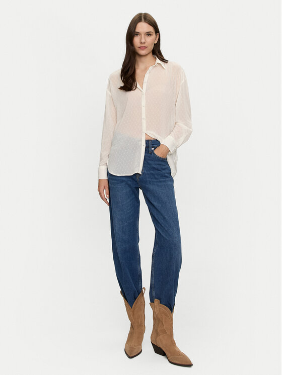 Brave Soul Brave Soul Marškiniai LSH-272DOBBIECRE Écru Regular Fit