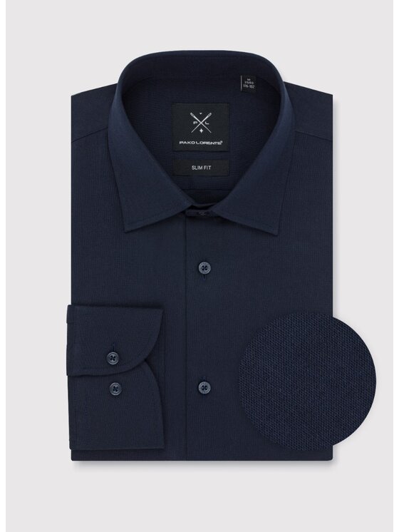 Pako Lorente Pako Lorente Koszula P000B-1X-008 Granatowy Slim Fit