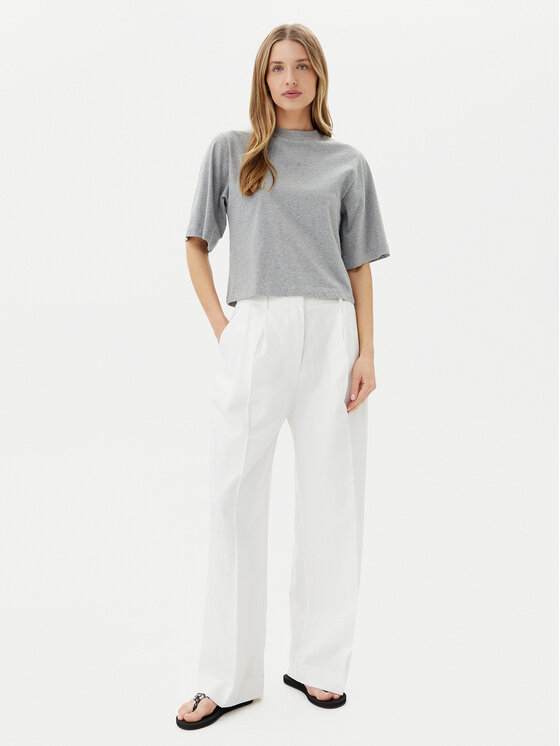 Tommy Hilfiger Tommy Hilfiger Pantaloni di tessuto WW0WW47214 Bianco Regular Fit
