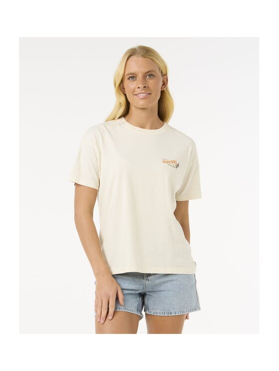 T-Shirt, rozmiar M, Écru, Cala Vadella Relaxed Tee