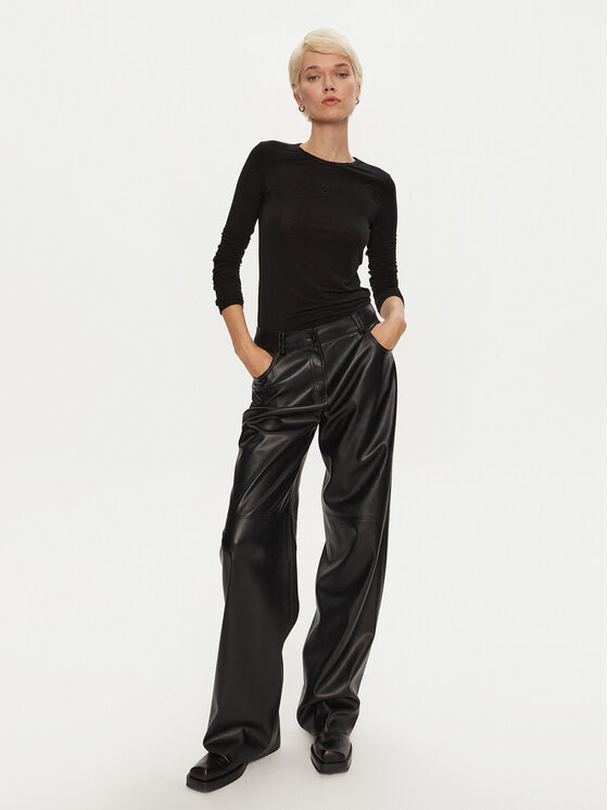 PINKO PINKO Bluzka Mulan 102056 A24I Czarny Regular Fit