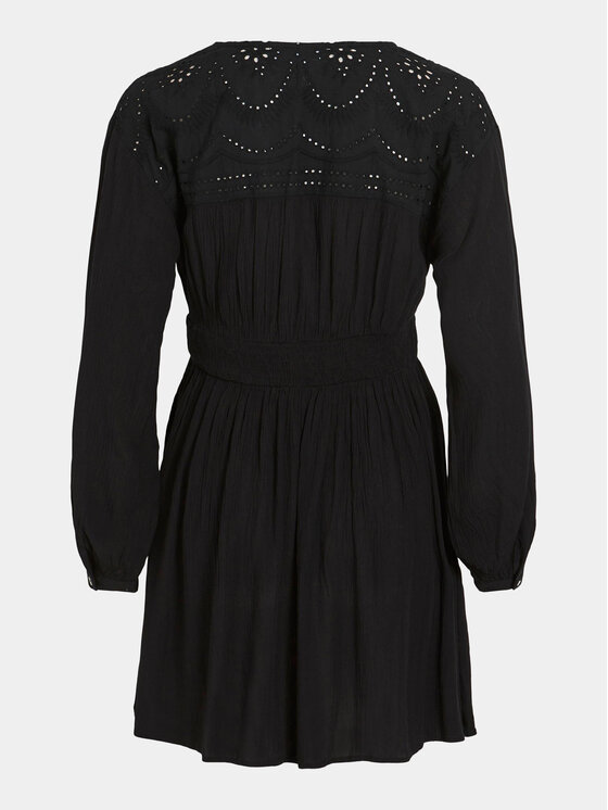 Vila Vila Kleid für den Alltag Mesa 14092006 Schwarz Loose Fit
