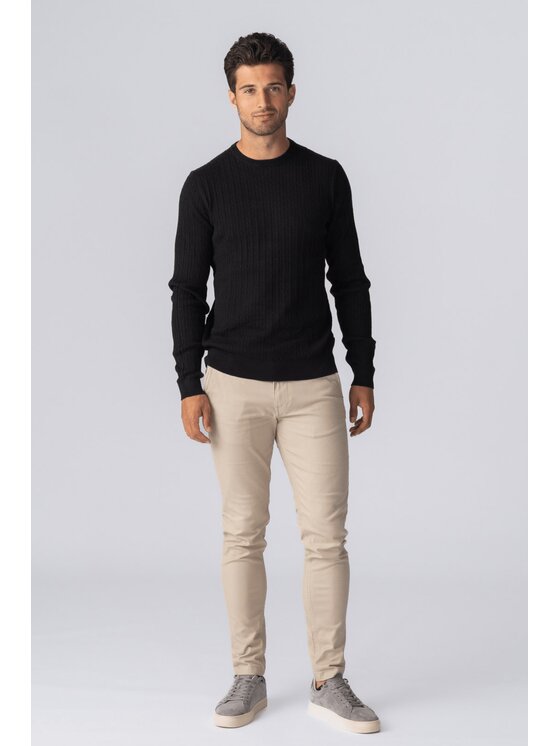 TeeShoppen TeeShoppen Sweter 'Basic Collection' Czarny Regular Fit