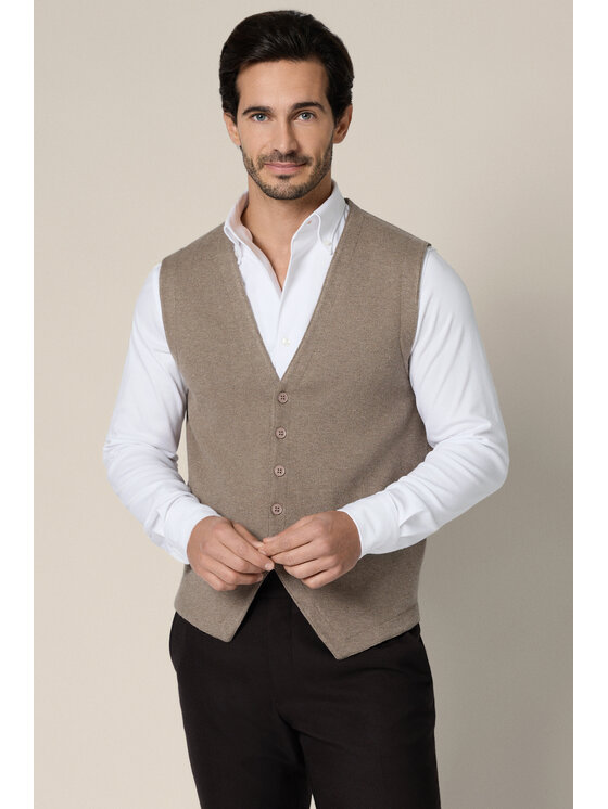 Lancerto Lancerto Kamizelka Lior SW073225000092 Beżowy Regular Fit