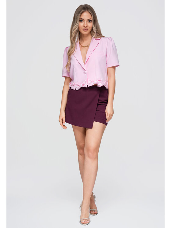 Ombre Ombre Marynarka OW-BL-E0002 Różowy Slim Fit