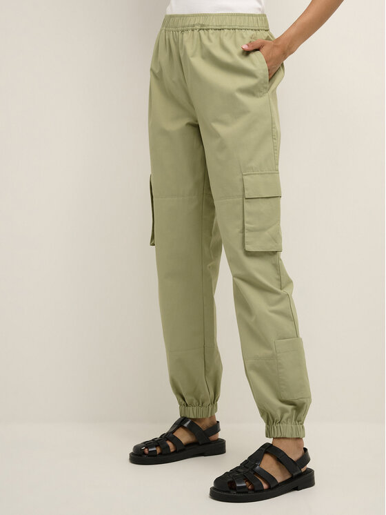 Karen by Simonsen Bavlnené nohavice Henley 10104316 Zelená Baggy Fit