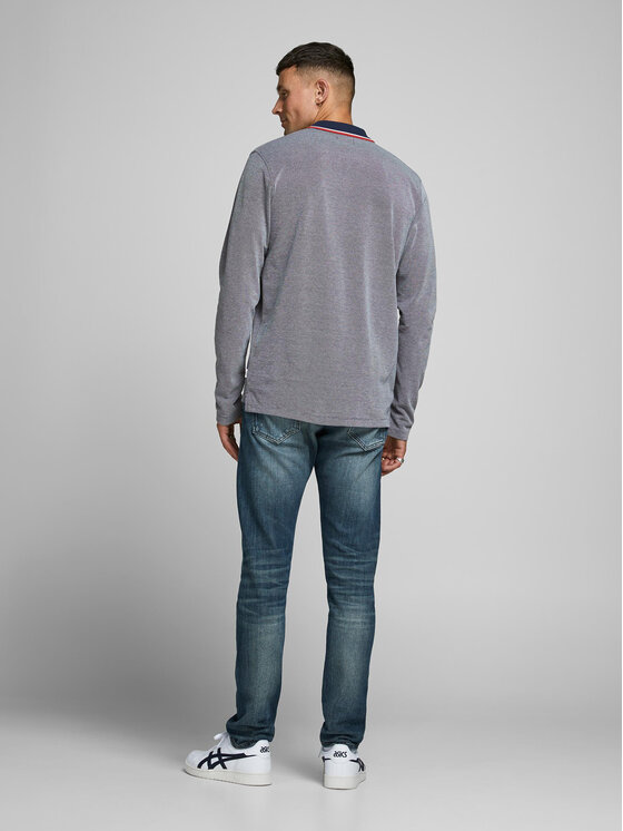 Jack & Jones Jack & Jones Тениска с яка и копчета 12174038 Сив Regular Fit