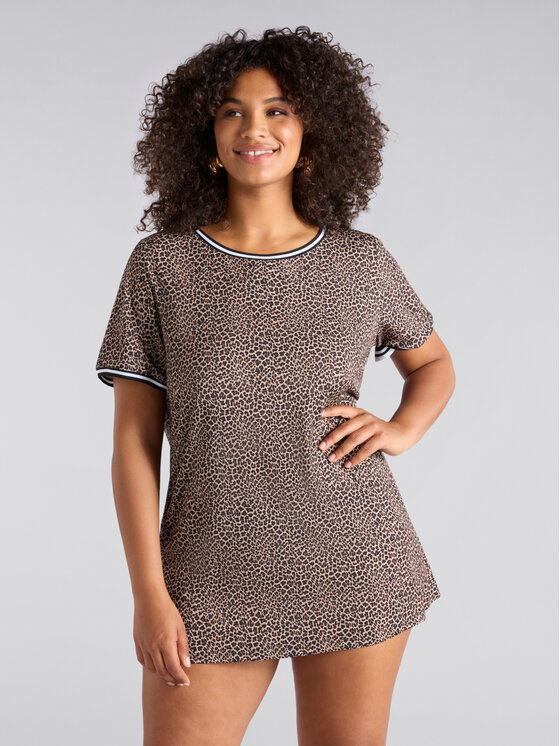 Fiorella Rubino Fiorella Rubino T-Shirt G143L008453N0Z2 Brązowy Regular Fit