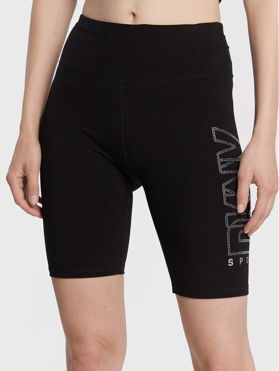 DKNY Sport Biciklističke Hlače DP2S5030 Crna Slim Fit