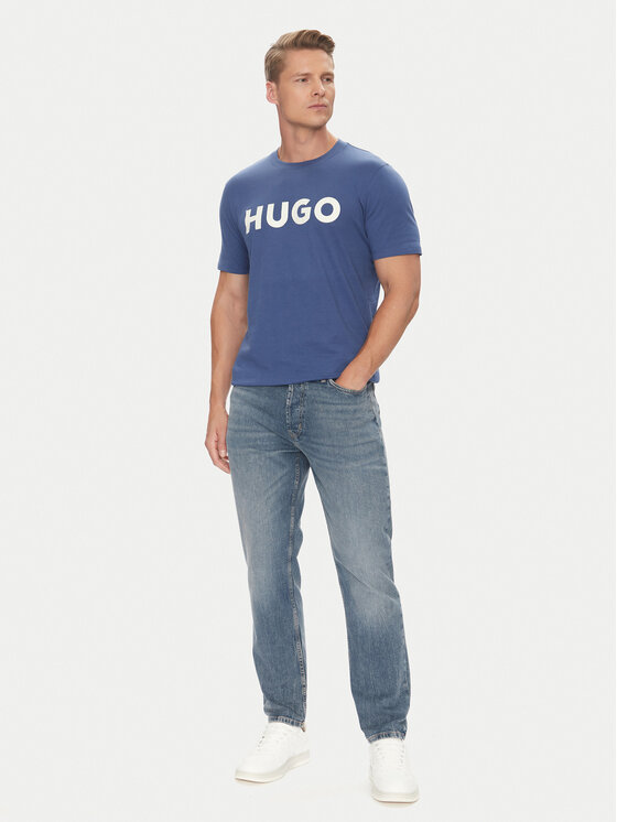 HUGO HUGO Tričko Dulivio 50467556 Modrá Regular Fit