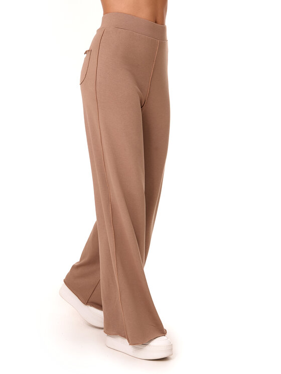 MANDRAGORA MANDRAGORA Spodnie dzianinowe Comfy Beżowy Over Fit