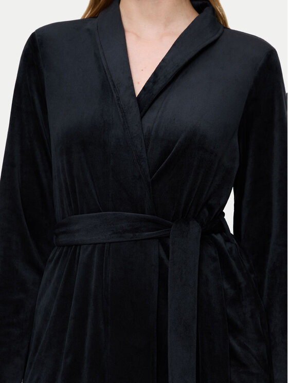 Triumph Triumph Pyjama-Bluse Sensual Velour 10225078 Schwarz Relaxed Fit