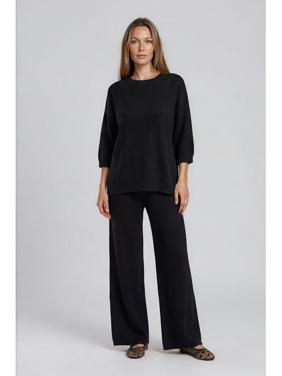 Fobya Fobya Spodnie materiałowe F3011 Czarny Basic Fit