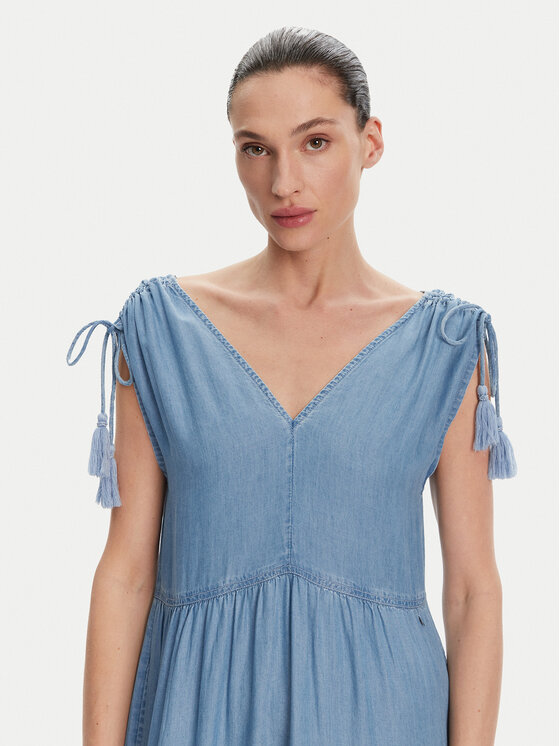 Pepe Jeans Pepe Jeans Rochie de zi Effie PL953664 Albastru Loose Fit