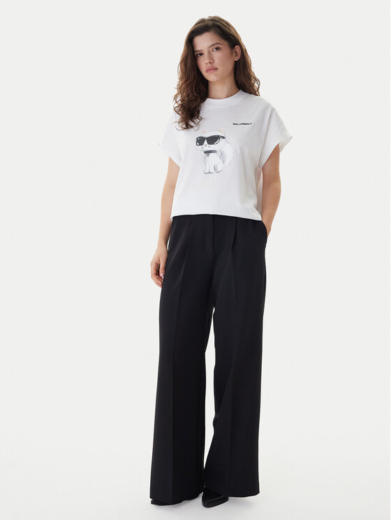 KARL LAGERFELD KARL LAGERFELD T-Shirt A2W17115 Biały Loose Fit
