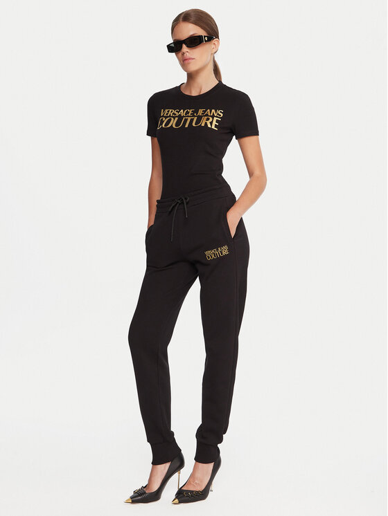 Versace Jeans Couture Versace Jeans Couture Spodnie dresowe 79HAAT06 CF01T Czarny Regular Fit