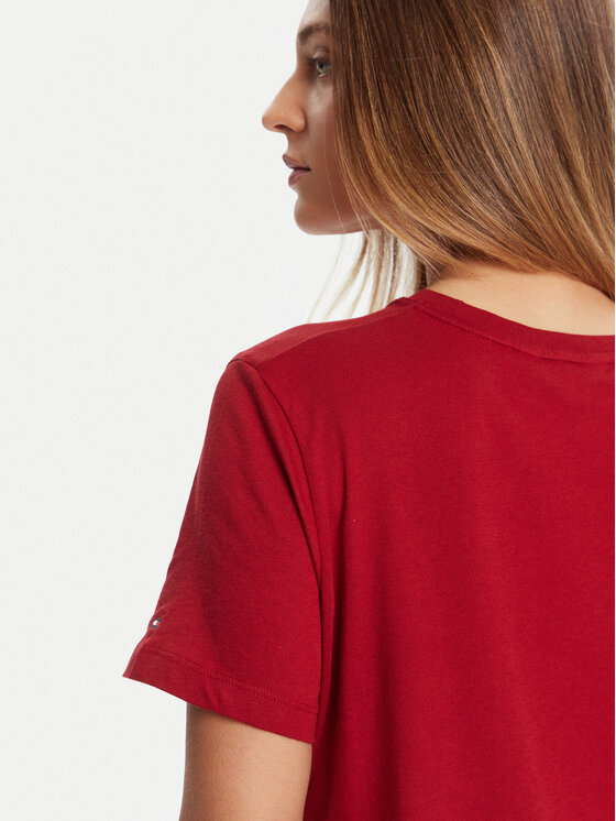 Tommy Hilfiger Tommy Hilfiger Marškinėliai WW0WW40276 Raudona Regular Fit