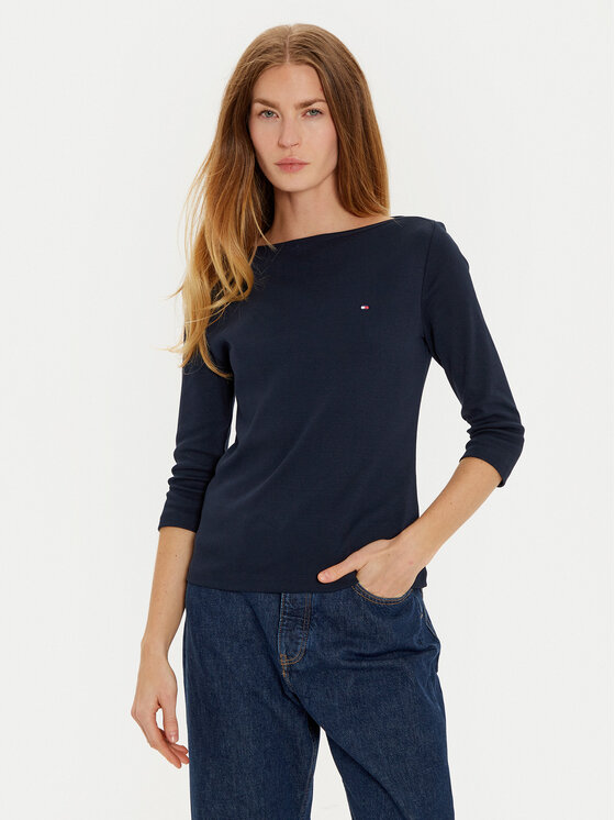 Tommy Hilfiger Tommy Hilfiger Blúz New Cody WW0WW40589 Sötétkék Slim Fit