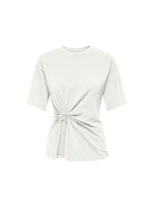 ONLY ONLY T-shirt Maglia onlcleo ss o neck Bianco Regular Fit
