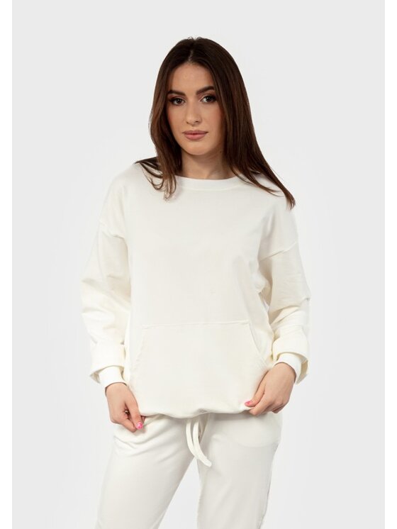 DKaren Sport DKaren Sport Bluza D-K-B2 Écru Classic Fit