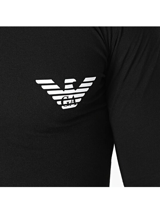 Emporio Armani Emporio Armani S dlouhým rukávem 111023-1A725 Černá Slim Fit