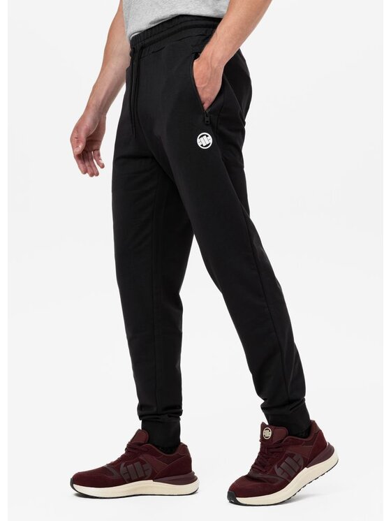 PITBULL PITBULL Spodnie dresowe SMALL LOGO NUGGET Czarny Regular Fit