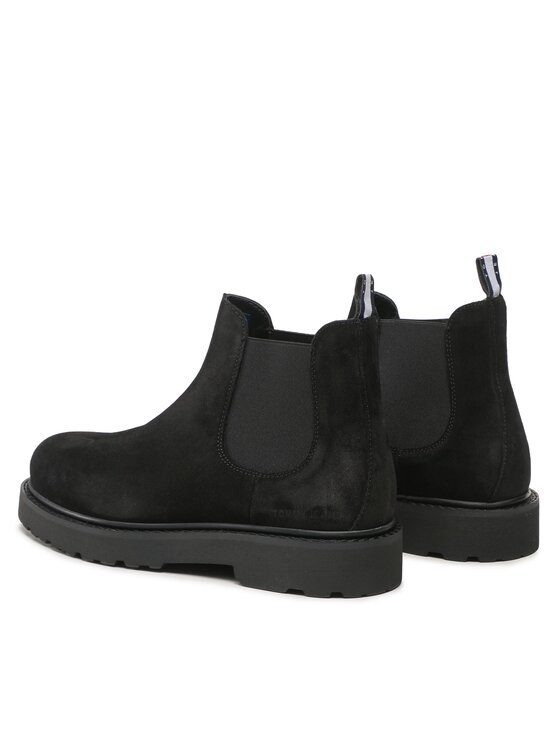 Tommy Jeans Tommy Jeans Chelsea cipele Tommy Jeans Suede Boot EM0EM01205 Crna