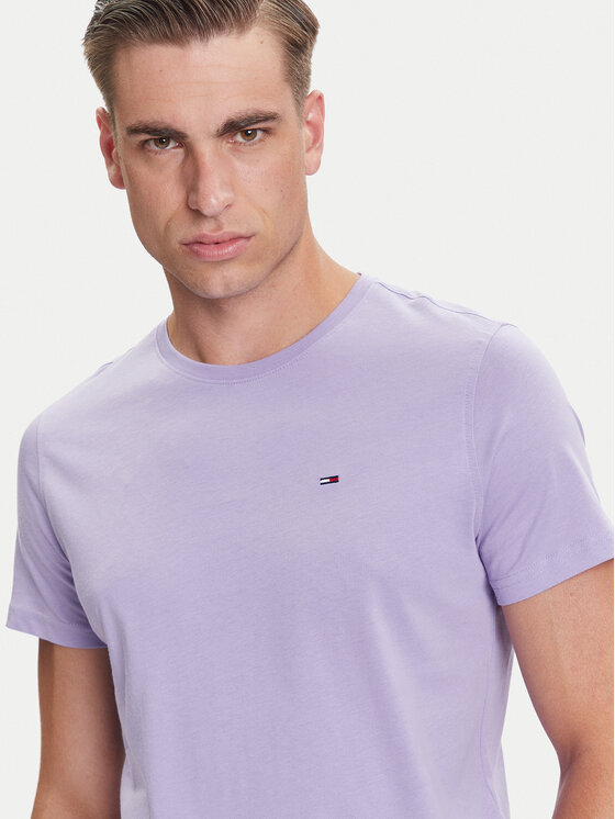 Tommy Jeans Tommy Jeans Majica DM0DM04411 Vijolična Slim Fit