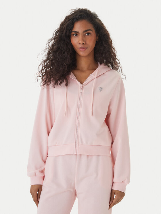 Guess Guess Majica dugih rukava V6GQ15 K3093 Ružičasta Regular Fit