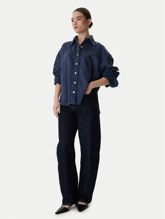 BOSS BOSS Джинсова сорочка 50552520 Сірий Oversize