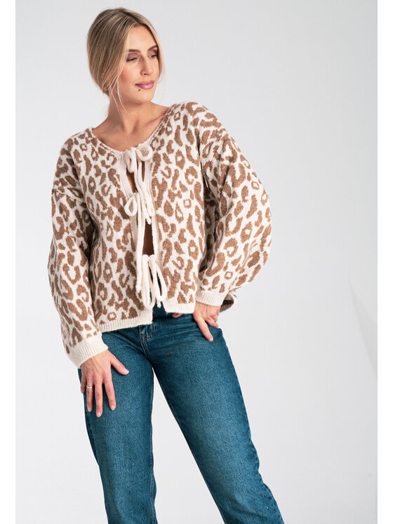 FIGL FIGL Sweter M1094 Kolorowy Loose Fit