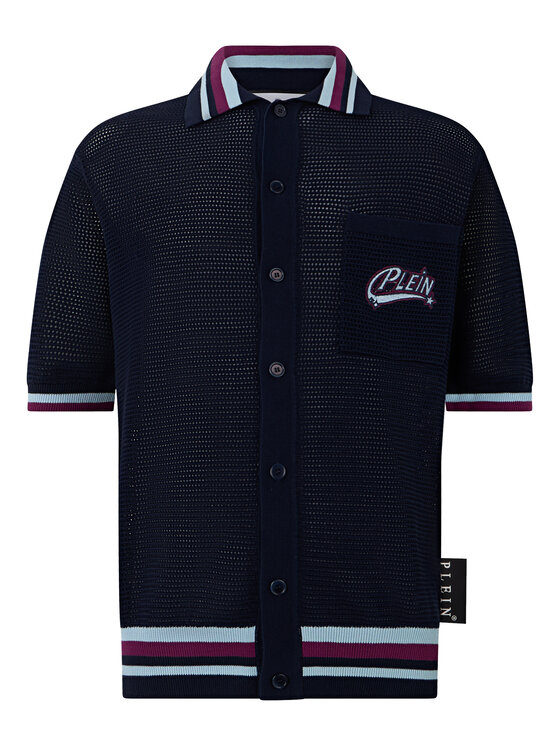 PHILIPP PLEIN PHILIPP PLEIN Polokošile 31399 Tmavomodrá Regular Fit