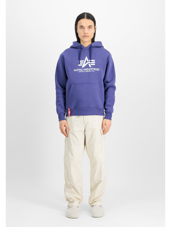 Alpha Industries Alpha Industries Bluza Basic Hoodie Fioletowy Regular Fit