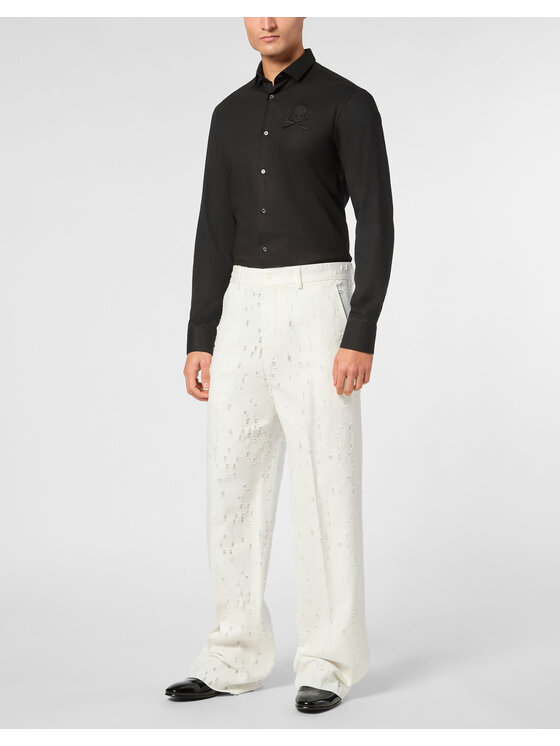 PHILIPP PLEIN PHILIPP PLEIN Pantaloni di tessuto 23235 Bianco Regular Fit