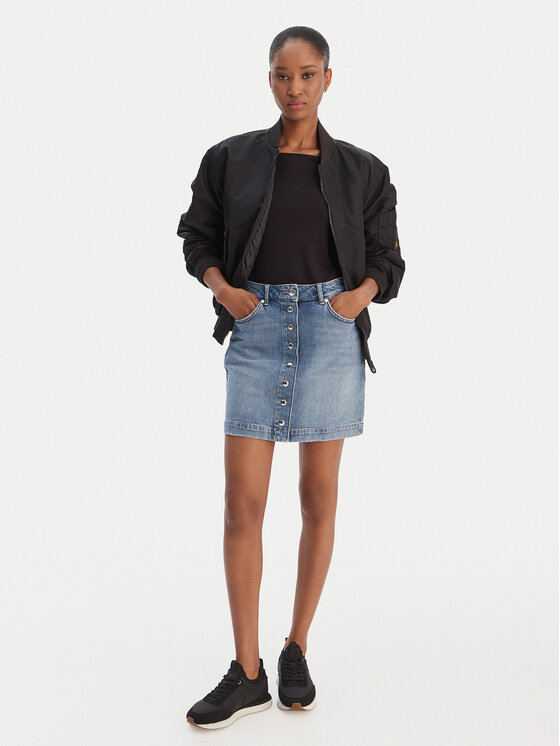 HUGO HUGO Spódnica jeansowa Gilvie 50553182 Niebieski Regular Fit