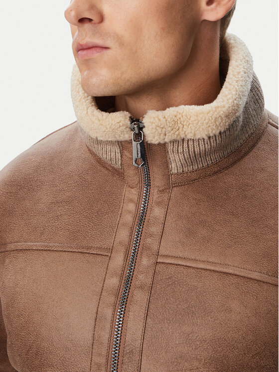 Milestone Milestone Kunstkarusnahk MSRiano 630813 60935 Helepruun Regular Fit