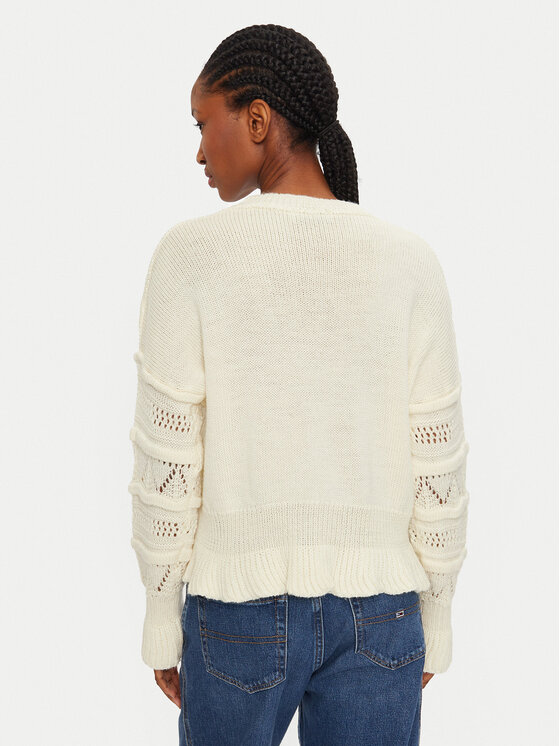 Haveone Haveone Pullover MEV-M119 Écru Regular Fit