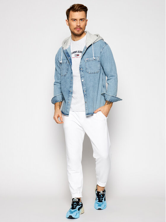 Tommy Jeans Marškinėliai Timeless Tommy Script DM0DM10620 Pilka Regular Fit  • Modivo.lt