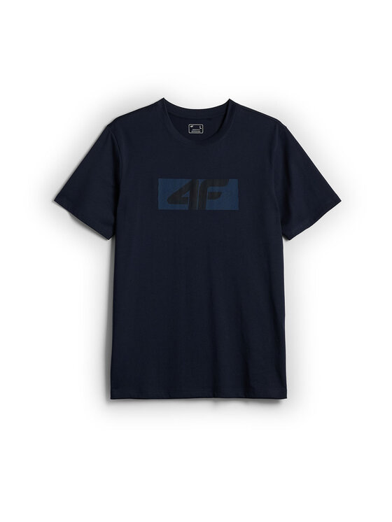 4F 4F T-Shirt COMMERCIAL Granatowy Regular Fit