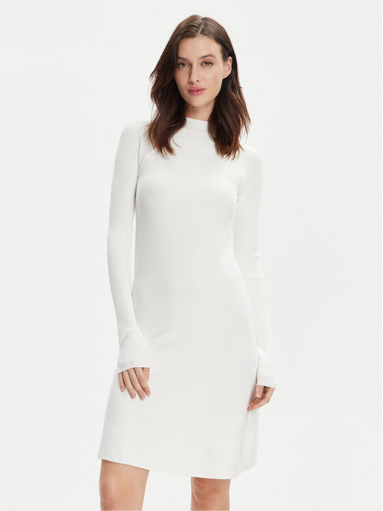 Max Mara Leisure Max Mara Leisure Úpletové šaty Pireo 2416321017 Bílá Regular Fit