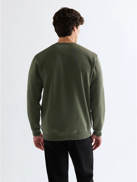Wrangler Wrangler Felpa EMBROIDERY CREW Verde Comfort Fit