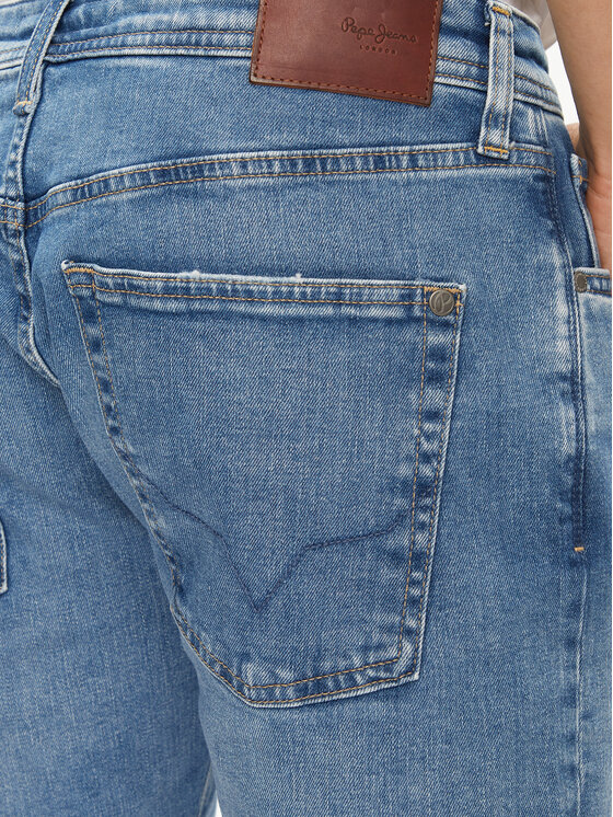 Pepe Jeans Pepe Jeans Szorty jeansowe Taper Short PM801084RH7 Niebieski Regular Fit