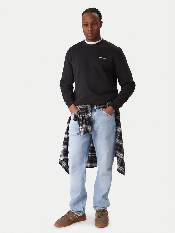 Tommy Jeans Tommy Jeans Džemperis ar kapuci DM0DM20249 Melns Regular Fit