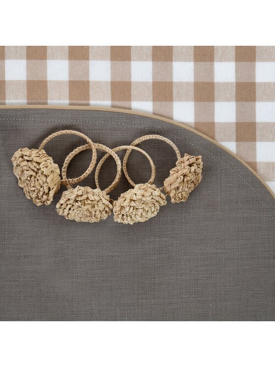 Roseberry Home Roseberry Home Obrączka na serwetki Beige Flower Ring Beżowy