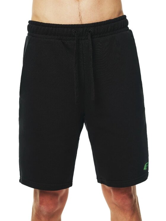 4F 4F Pantaloncini di tessuto 4FWSS25TSHOM0817-20S Nero Regular Fit